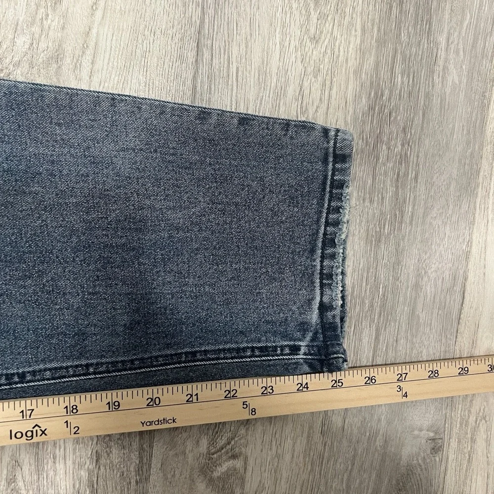 Vervet Distressed High Rise Crop‎ Straight Leg Denim Jeans Sz 30 - Picture 9 of 10